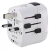 Hama World Travel Pro Light USB strāvas kontaktdakšas adapteris Universāls Balts