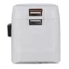 Hama World Travel Pro Light USB strāvas kontaktdakšas adapteris Universāls Balts