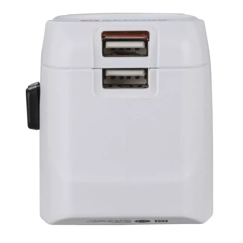 Hama World Travel Pro Light USB strāvas kontaktdakšas adapteris Universāls Balts