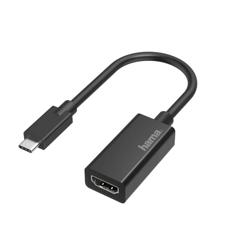 Hama 00200315 video kabeļa adapteris USB Type-C HDMI Melns