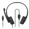 Hama HS-USB250 V2 austiņas ar vadu, galvas lentes stiprinājums, birojam/zvanu centram, USB Type-A, melnas