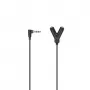 Audio kabelis Hama 00205190 0.2 m 3.5 mm vīr. uz 2 x 3.5 mm siev. melns