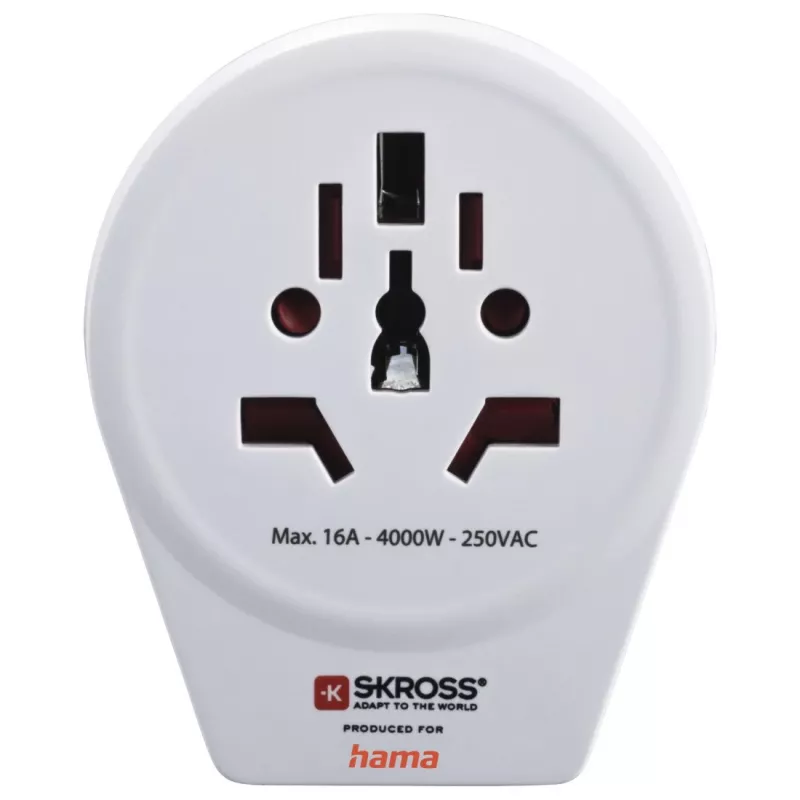 Hama World to Europe USB strāvas adaptera spraudnis Universāls Balts