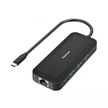Hama 00300080 saskarnes centrmezgls USB Type-C 5000 Mbit/s Melns