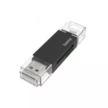 Karšu lasītājs Hama 00200130 USB/Micro-USB Melns