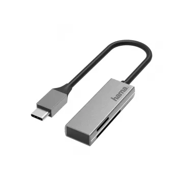 Karšu lasītājs Hama 00200131 USB 3.2 Gen 1 Type-C Sudraba MicroSD SD