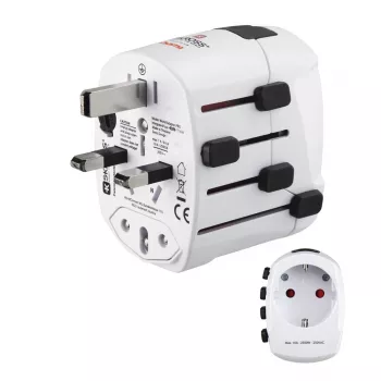Hama World Travel Pro strāvas spraudņu adapteris Universāls Balts