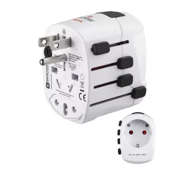 Hama World Travel Pro strāvas spraudņu adapteris Universāls Balts