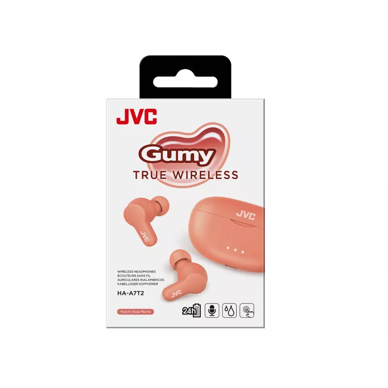 JVC Gumy TWS Stix rozā austiņas