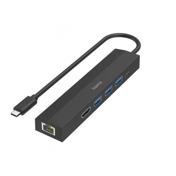 Hama 00200144 saskarnes centrmezgls USB 3.2 Gen 1 (3.1 Gen 1) Type-C 5000 Mbit/s melns