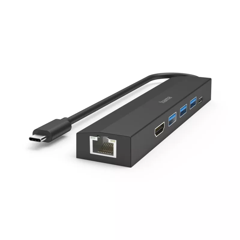 Hama 00200144 saskarnes centrmezgls USB 3.2 Gen 1 (3.1 Gen 1) Type-C 5000 Mbit/s melns