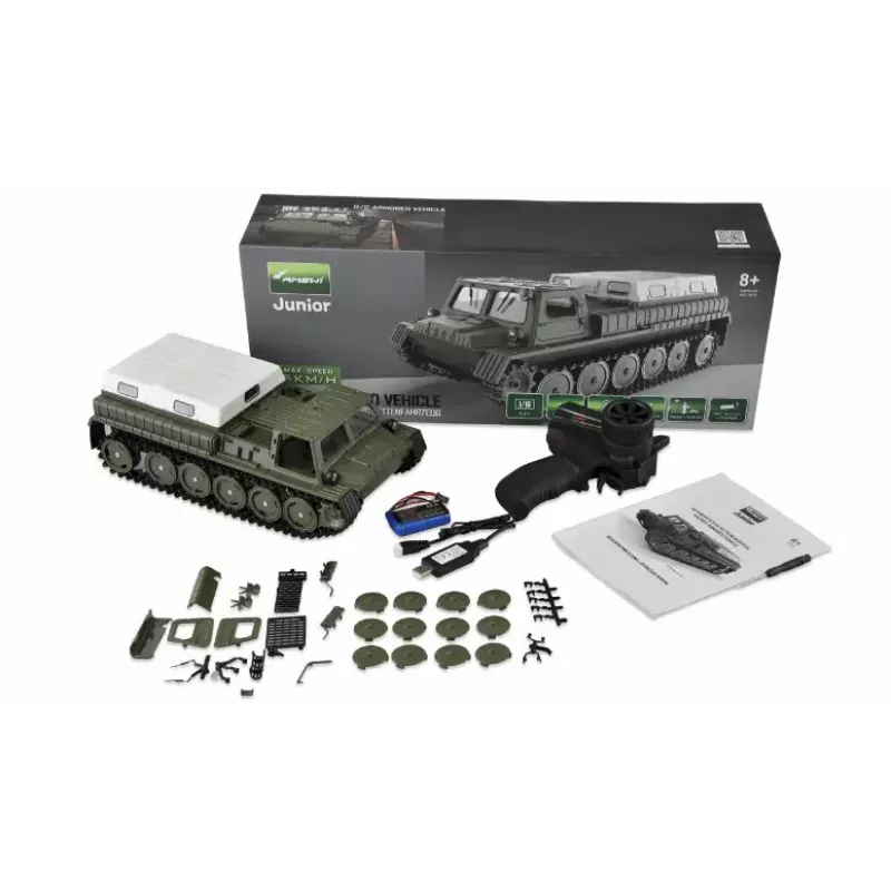 Militārais kravas automobilis Amewi 22617 Elektriskais dzinējs 1:16 vecumam no 8 gadiem