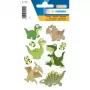 Dekoratīvā uzlīme HERMA 15512 daudzkrāsains dinozaurs 9 gab.
