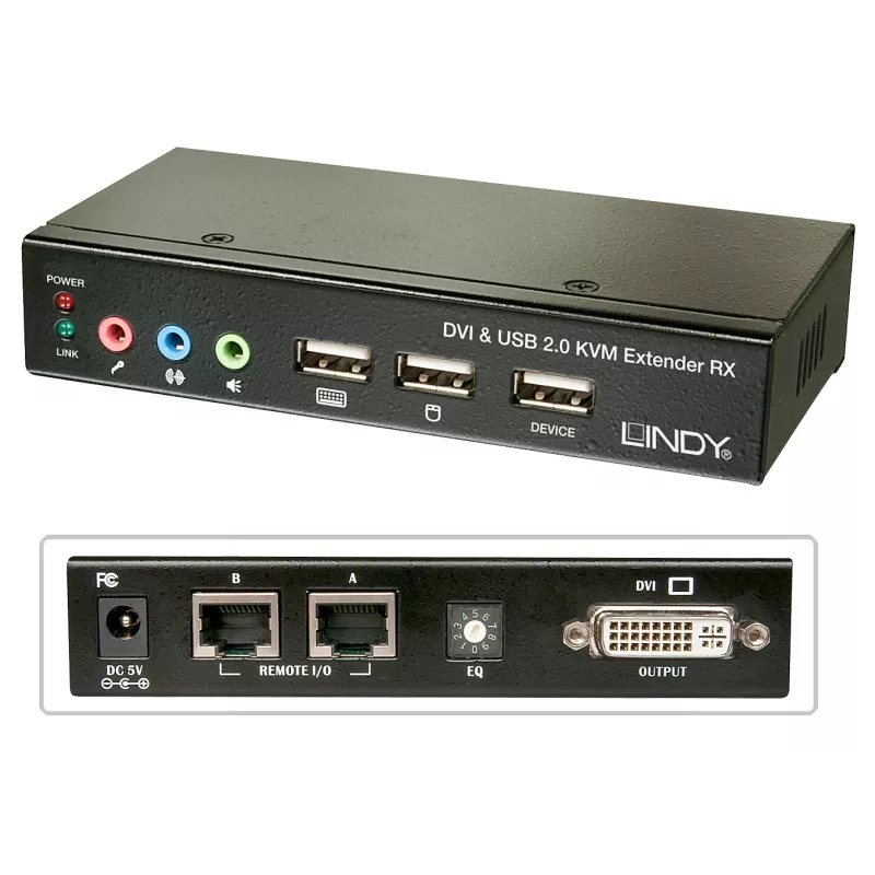 Lindy 39377 KVM slēdzis, melns