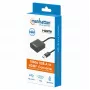 Manhattan USB-A uz HDMI kabelis, 1080p@60Hz, pārveido USB 3.2 Gen1 (jeb USB 3.0) signālu uz HDMI, 15cm, melns, vīrišķais uz sievišķo, trīs gadu garantija