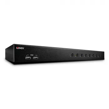 Lindy 8 Port DVI-I Single Link, USB 2.0 un Audio KVM Switch Pro