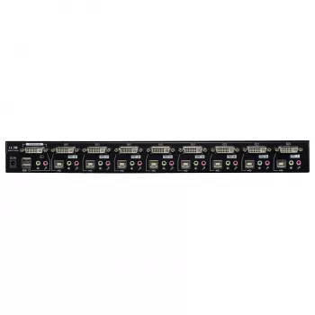 Lindy 8 Port DVI-I Single Link, USB 2.0 un Audio KVM Switch Pro