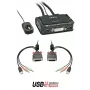Lindy 2 Port DVI-D Single Link, USB 2.0 un Audio KVM Slēdzis Kompakts