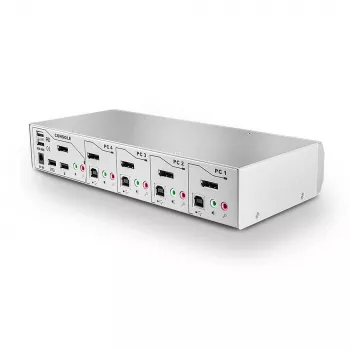 Lindy 4 Port KVM Switch Pro USB 2.0, DisplayPort 1.2 ar TTU