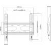 Manhattan sienas stiprinājums televizoriem un monitoriem (fiksēts, īpaši plāns), ekrāniem no 23 collām līdz 42 collām, VESA savietojamība: viss starp 75x75 mm līdz 200x200 mm – pārbaudiet četru montāžas caurumu izmērus ekrāna aizmugurē, lai pārliecinātos, ka der, maks. 45 kg, melns, kronšteins