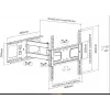 Equip 32 collu-55” regulējams TV sienas stiprinājuma kronšteins, 200 x 200 mm, 400 x 400 mm, -20 - 10°, -90 - 90°, tērauds, melns