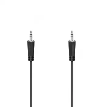 Audio kabelis Hama 00205287 0,5 m 3,5 mm vīrišķais–vīrišķais melns
