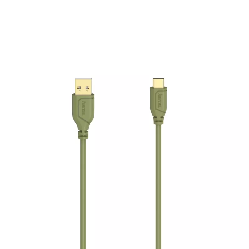 Hama Flexi-plāns USB kabelis USB 2.0 0.75 m USB C USB A Zaļš