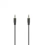 Hama Flexi-plāns audio kabelis 0,75 m 3,5 mm melns vīrišķais savienojums pret vīrišķo savienojumu zeltīts