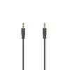 Hama Flexi-plāns audio kabelis 0,75 m 3,5 mm melns vīrišķais savienojums pret vīrišķo savienojumu zeltīts
