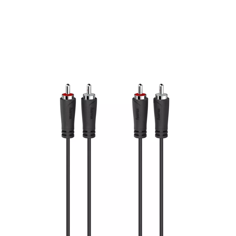 Hama 00205258 audio kabelis 3 m 2 x RCA Melns