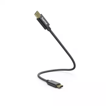 Hama 00201604 USB kabelis USB 2.0 0,2 m USB C melns