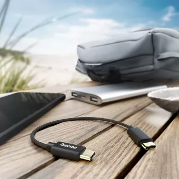 Hama 00201604 USB kabelis USB 2.0 0,2 m USB C melns