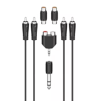 Audio kabelis Hama 00205175 2.5m 2xRCA vīrišķais Melns
