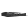 Lindy 8 pieslēgvietu DisplayPort 1.2, USB 2.0 un audio KVM slēdzis, 3840 x 2160 pikseļi, 4K Ultra HD, statīva montāža, 1U, melns