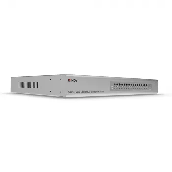 Lindy 16 portu VGA un USB Combo KVM slēdzis, montāža statīvā, sudraba krāsā