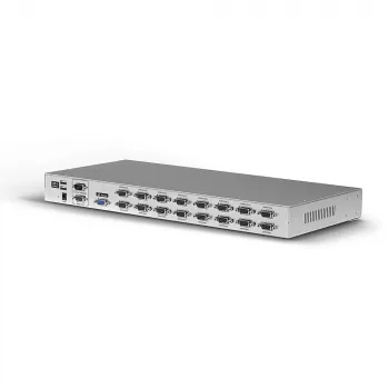 Lindy 16 portu VGA un USB Combo KVM slēdzis, montāža statīvā, sudraba krāsā