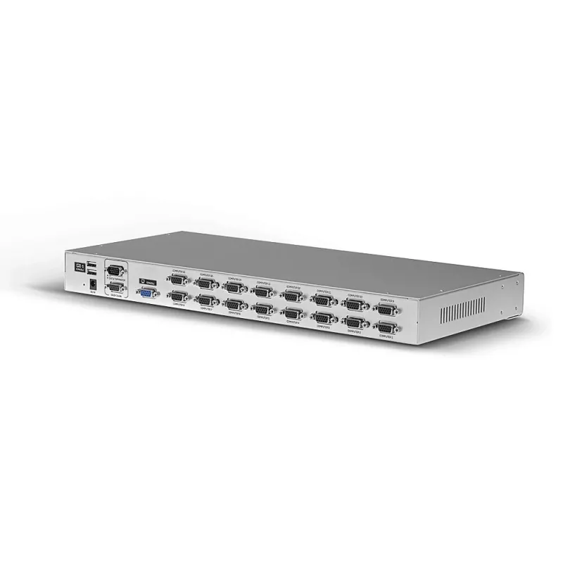Lindy 16 portu VGA un USB Combo KVM slēdzis, montāža statīvā, sudraba krāsā