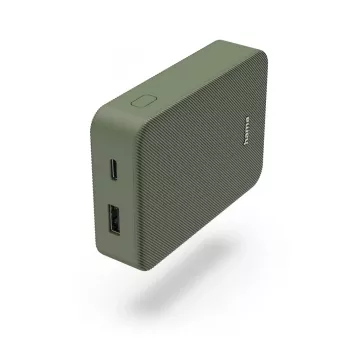 Hama Colour 10 ārējais akumulators, 10000 mAh, 2 izejas: USB-C, USB-A, zaļš
