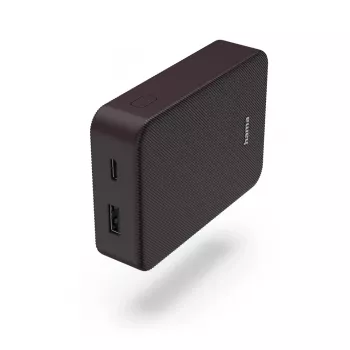Hama Colour 10 ārējais akumulators, 10000 mAh, 2 izejas: USB-C, USB-A, plūmju krāsā