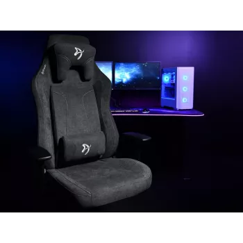 Spēļu krēsls Arozzi Vernazza XL Softfabric tumši pelēks ergonomisks dizains