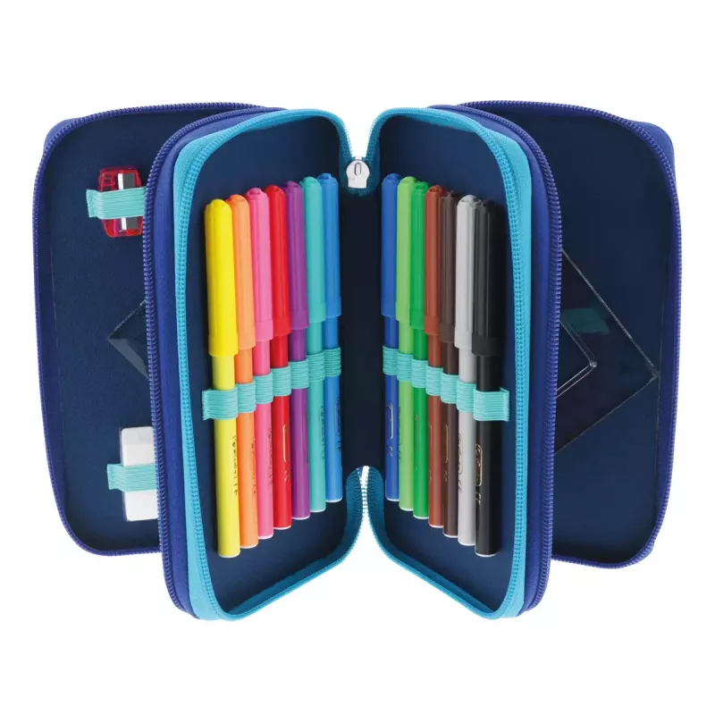 Herlitz TriCase Dip Dye 31 gab. Zils Tirkīzzils Poliesters 190x115x70 mm