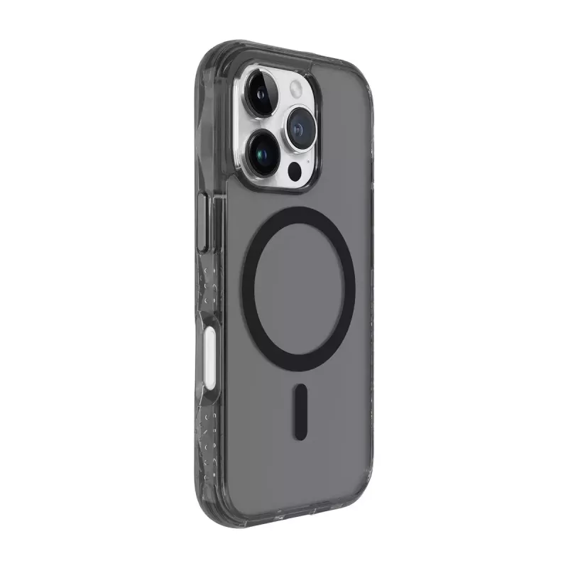 Telefona maciņš LAUT CRYSTAL MATTER X iPhone 16 Pro, caurspīdīgs/melns, PC+TPU, 6,1 collu ekrānam
