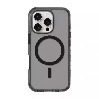Telefona maciņš LAUT CRYSTAL MATTER X iPhone 16 Pro, caurspīdīgs/melns, PC+TPU, 6,1 collu ekrānam