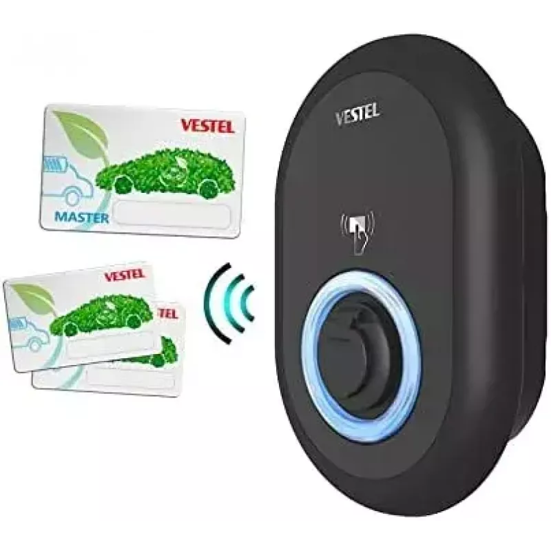 Wallbox Vestel EVC04-AC11SWA-T2P7 viedais elektroauto lādētājs 11 kW ar 7 m kabeli