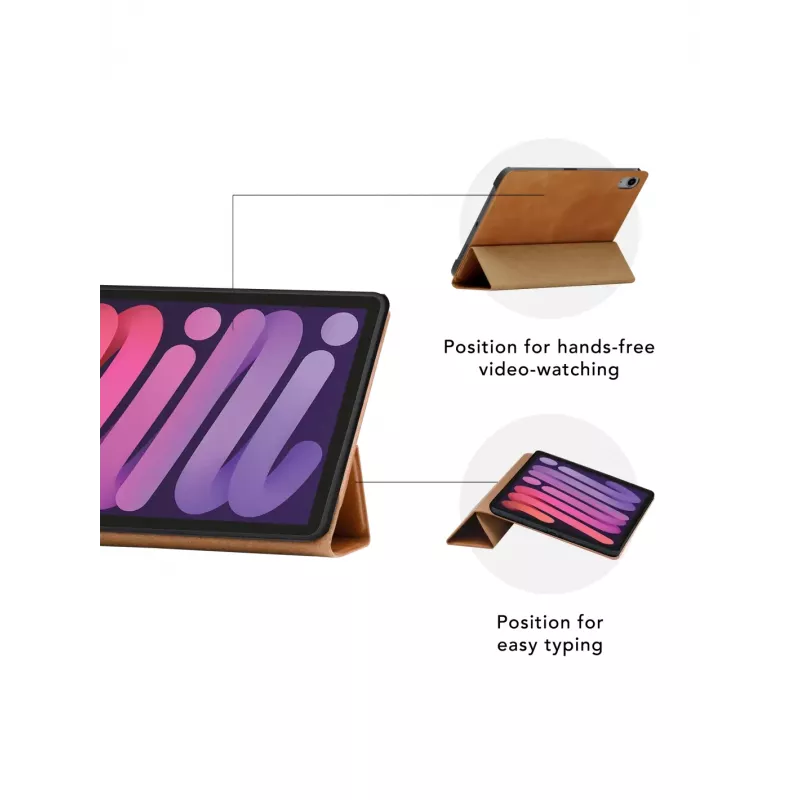 d bramante folio maciņš iPad Pro 11 collu (M5 2025 / M4 2024) — pilngraudaina āda, statīva režīms