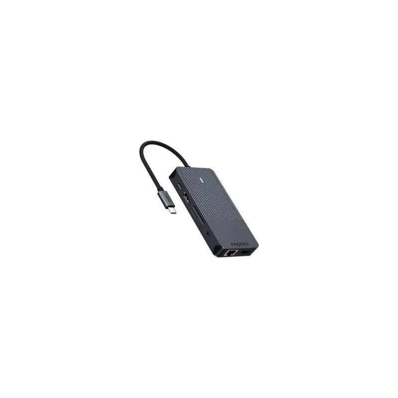 Rapoo UCM-2005 interfeisa kartes/adapteris 3,5 mm DisplayPort HDMI RJ-45 USB 3.2 Gen 1 USB Type-C