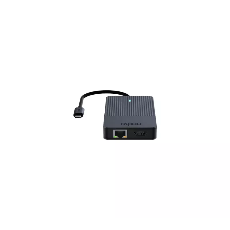 Rapoo UCM-2005 interfeisa kartes/adapteris 3,5 mm DisplayPort HDMI RJ-45 USB 3.2 Gen 1 USB Type-C