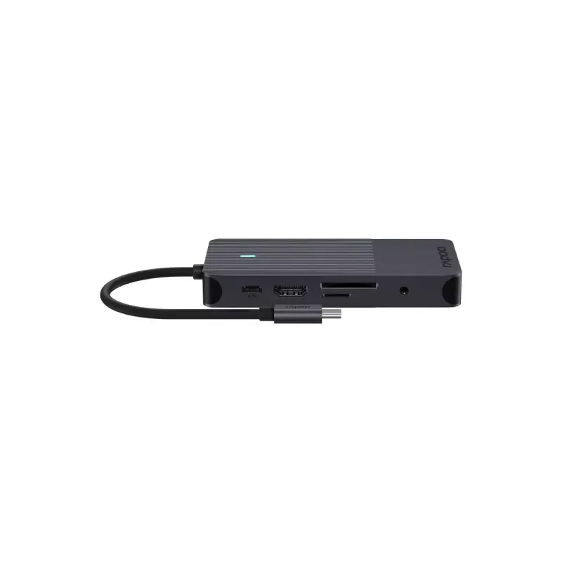 Rapoo UCM-2005 interfeisa kartes/adapteris 3,5 mm DisplayPort HDMI RJ-45 USB 3.2 Gen 1 USB Type-C