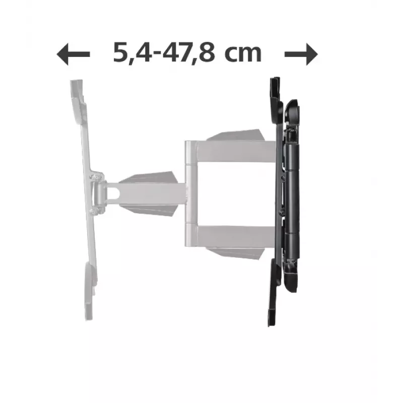 Hama TV sienas kronšteins, grozāms, noliecams, izvelkams, 191 cm (75) līdz 45 kg
