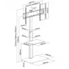 TV Floor Stand Equip 37 inch-75 inch 650613